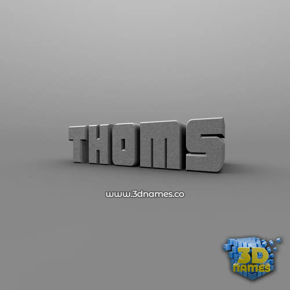 thoms in Solid Grey style - 3D name wallpaper