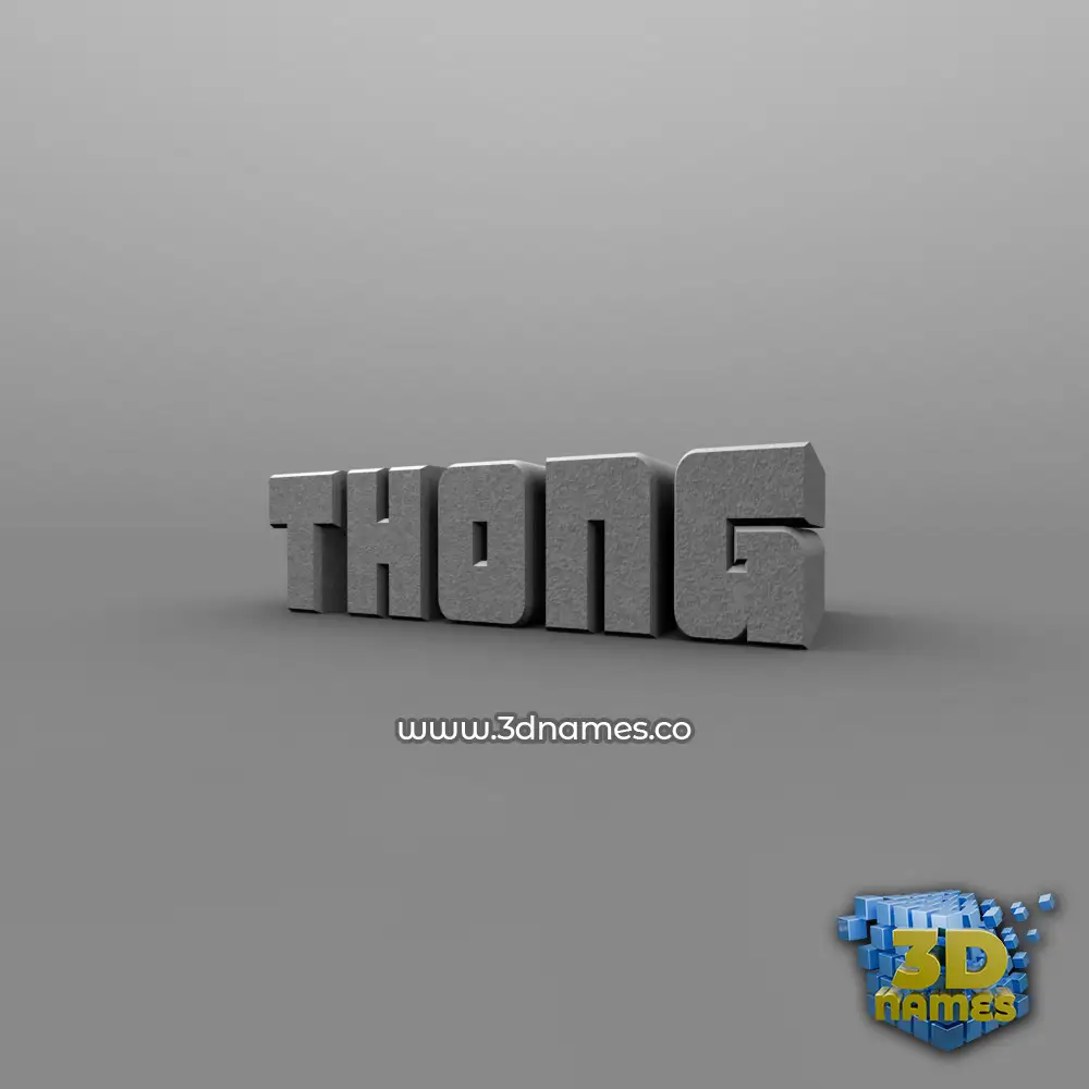 thong in Solid Grey style - 3D name wallpaper