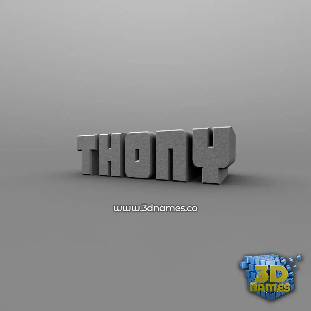 thony in Solid Grey style - 3D name wallpaper