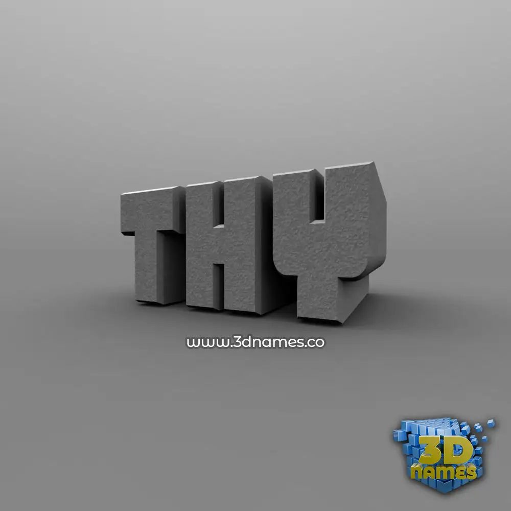 thy in Solid Grey style - 3D name wallpaper