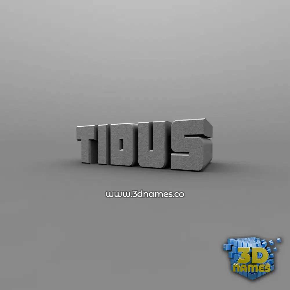 tidus in Solid Grey style - 3D name wallpaper