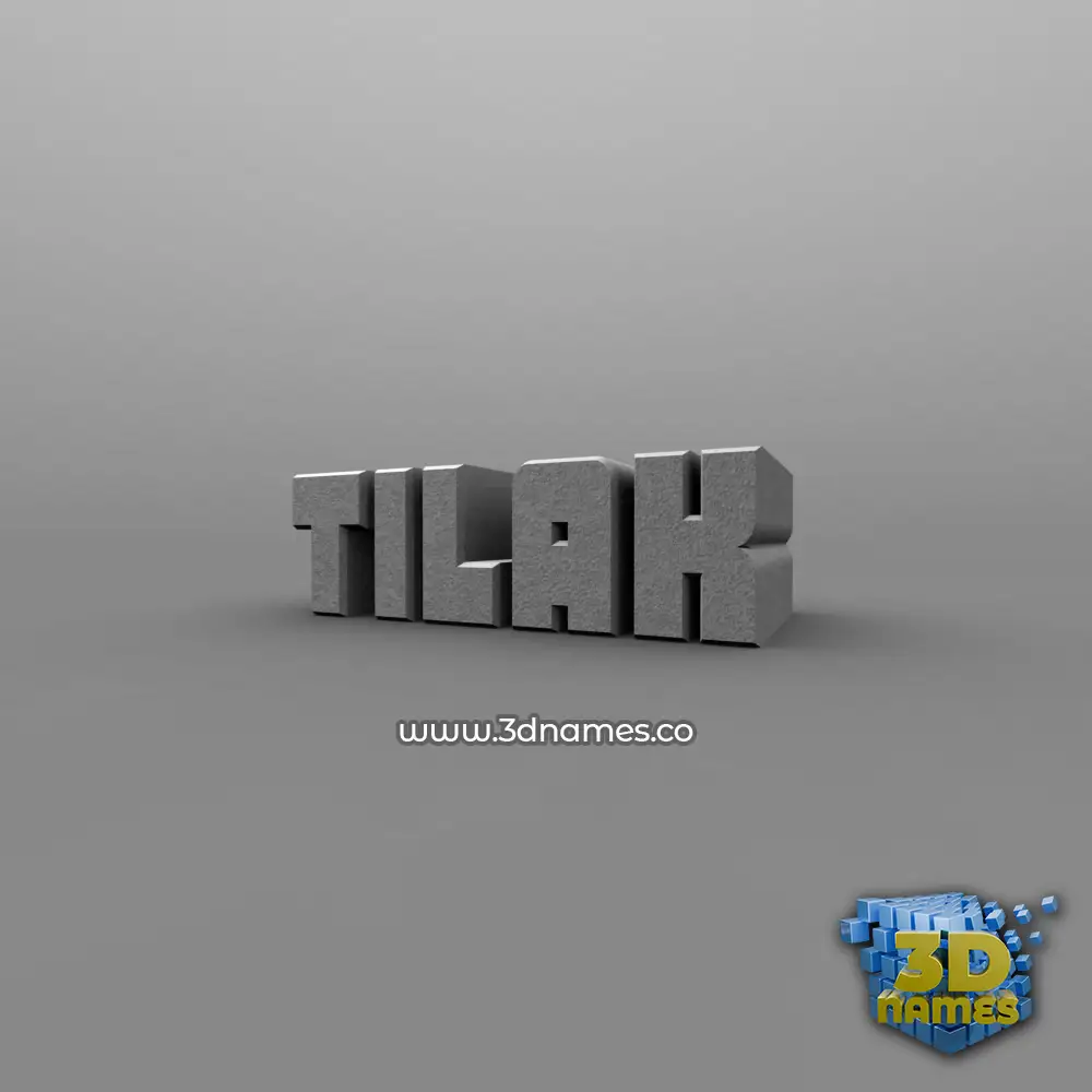 tilak in Solid Grey style - 3D name wallpaper