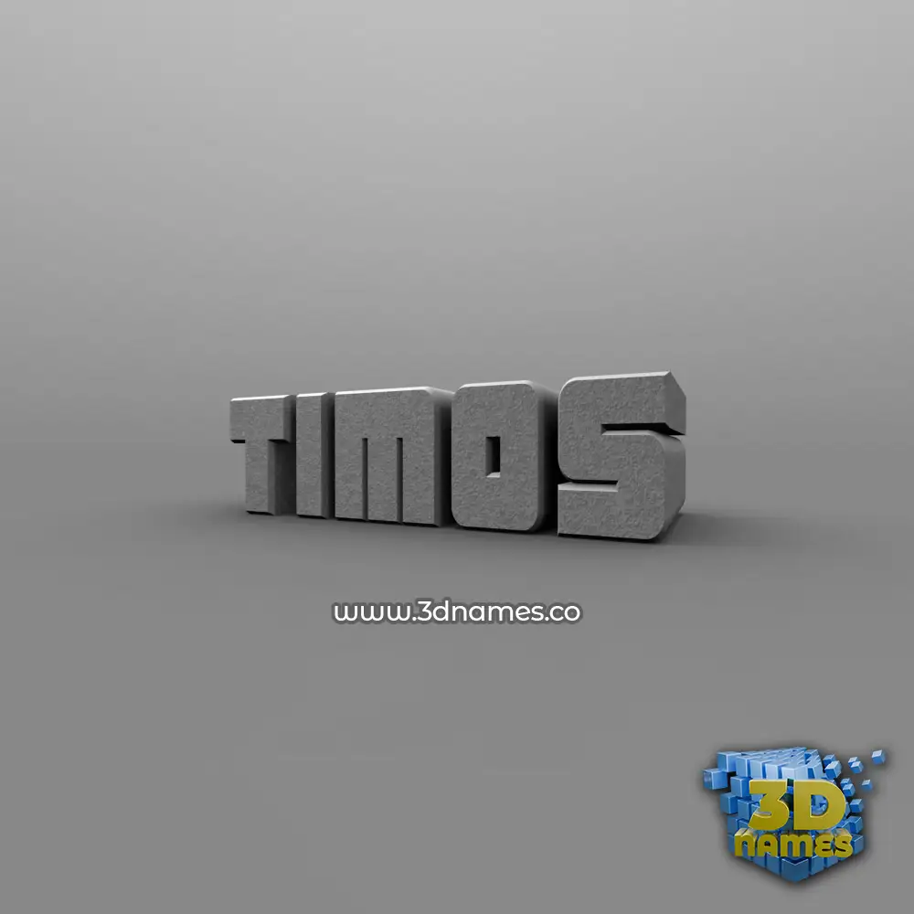 timos in Solid Grey style - 3D name wallpaper