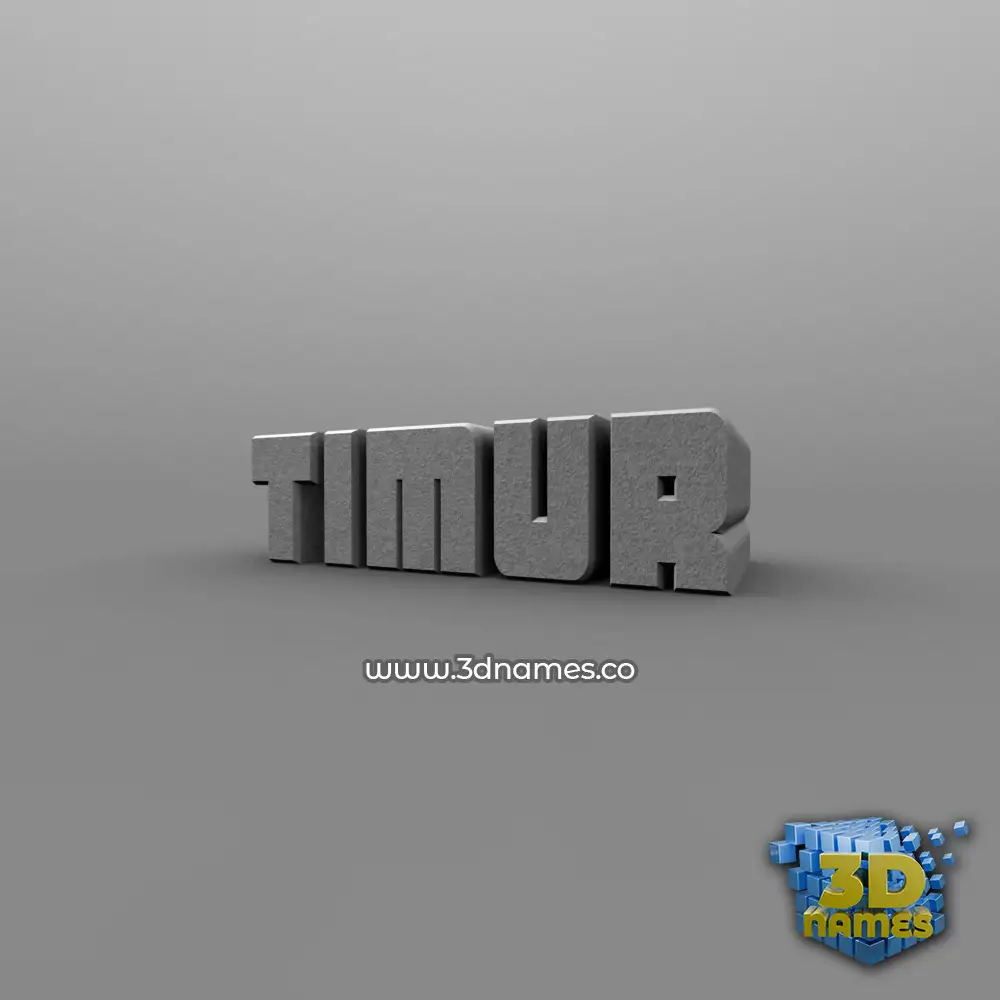 timur in Solid Grey style - 3D name wallpaper