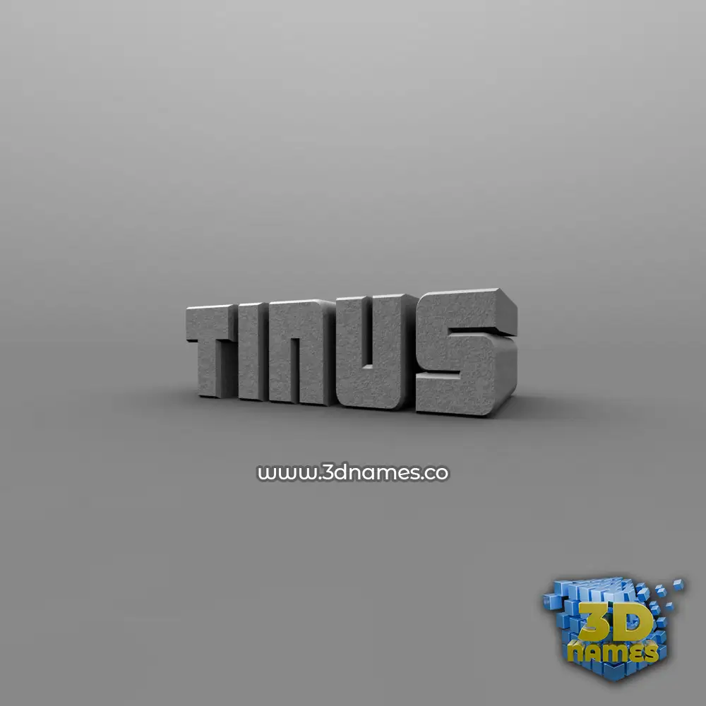 tinus in Solid Grey style - 3D name wallpaper
