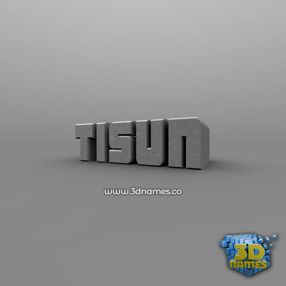 tisun in Solid Grey style - 3D name wallpaper