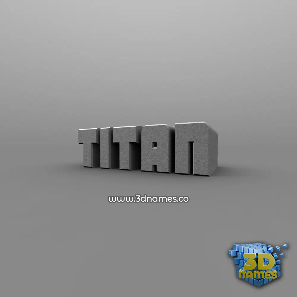titan in Solid Grey style - 3D name wallpaper