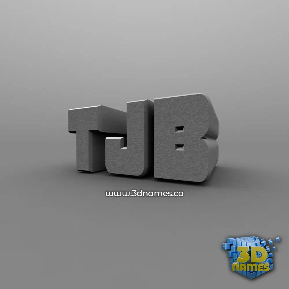 tjb in Solid Grey style - 3D name wallpaper