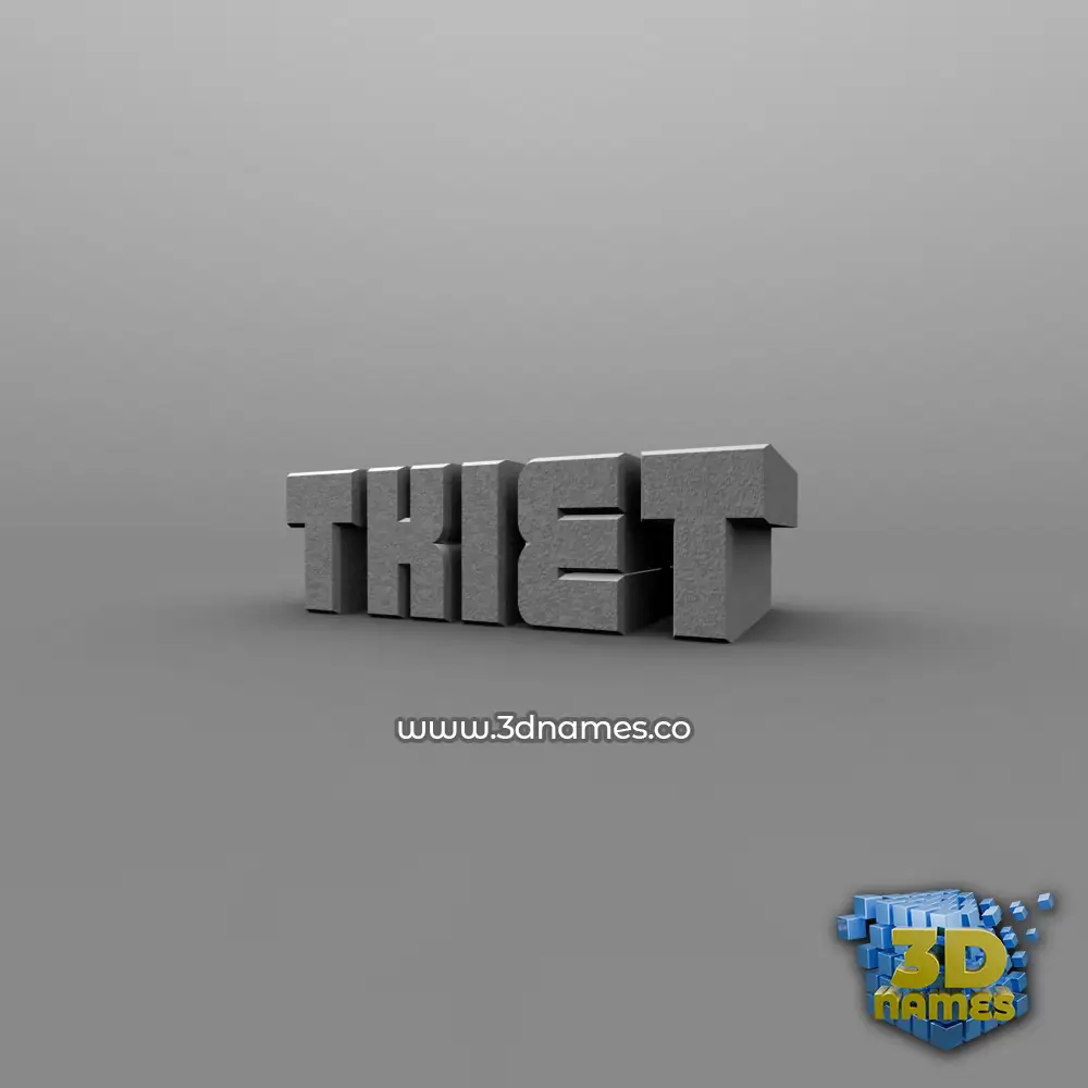 tkiet in Solid Grey style - 3D name wallpaper