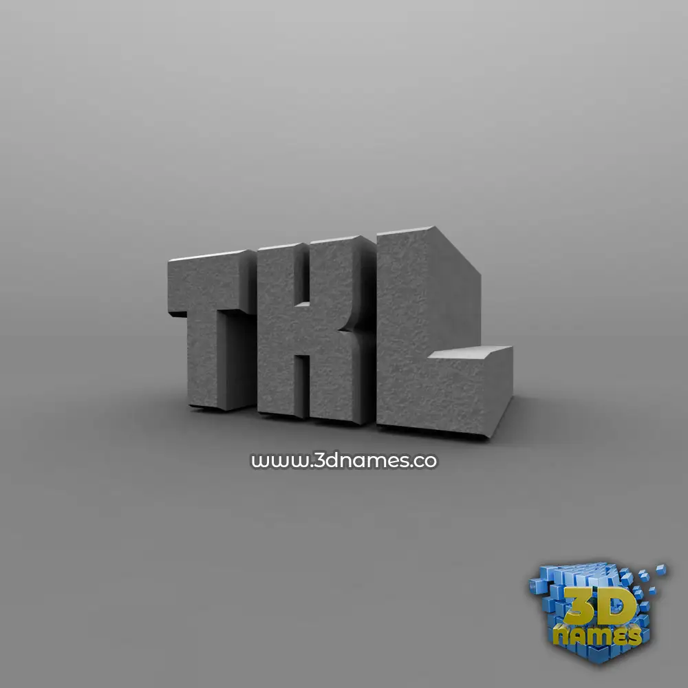 tkl in Solid Grey style - 3D name wallpaper
