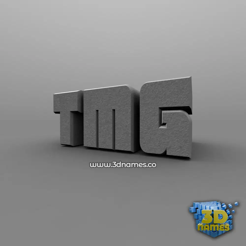 tmg in Solid Grey style - 3D name wallpaper
