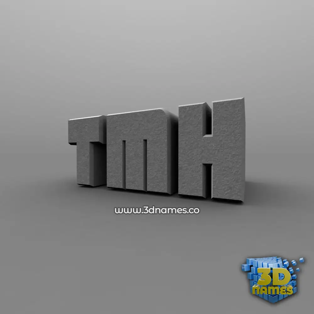 tmh in Solid Grey style - 3D name wallpaper
