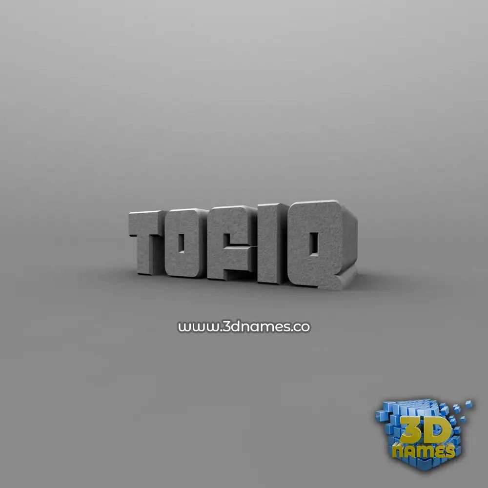 tofiq in Solid Grey style - 3D name wallpaper