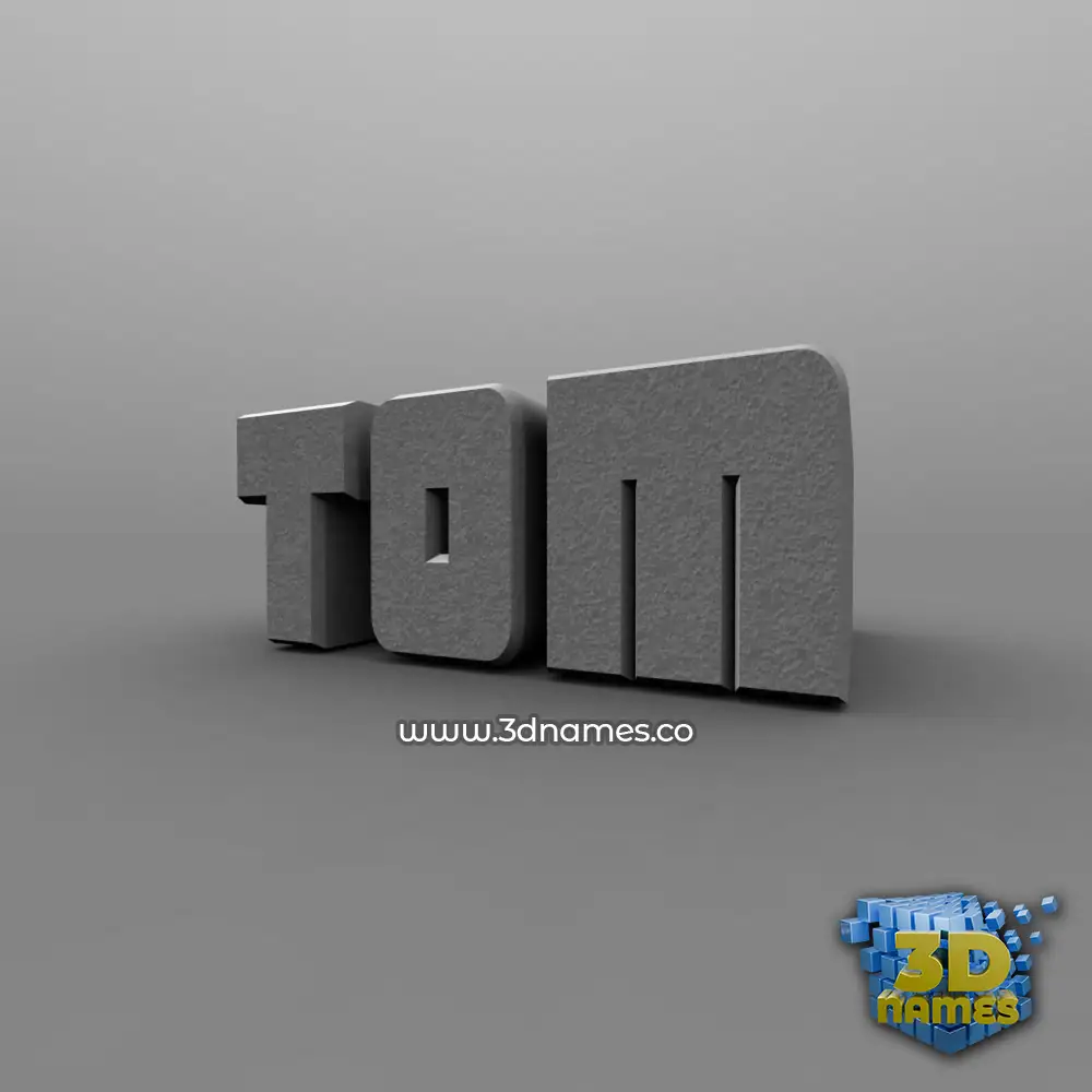 tom in Solid Grey style - 3D name wallpaper