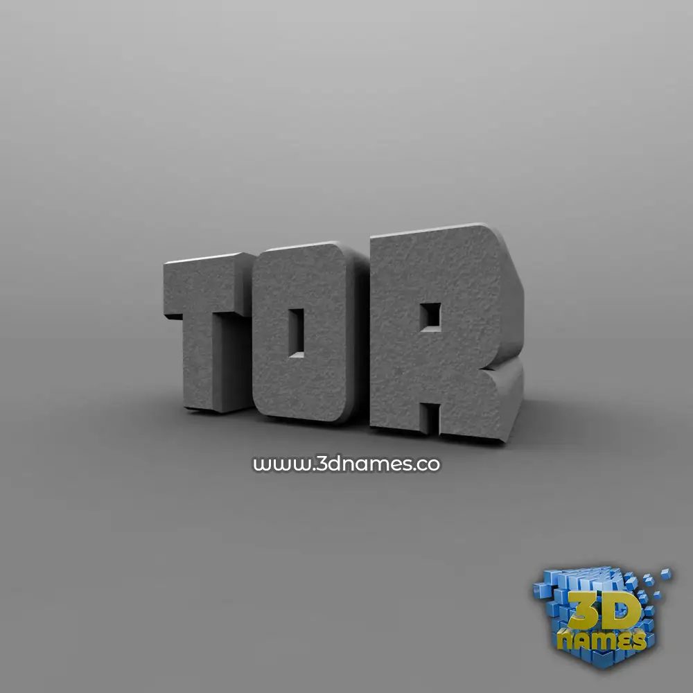 tor in Solid Grey style - 3D name wallpaper