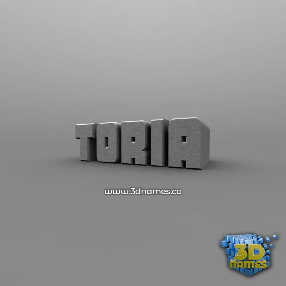 toria in Solid Grey style - 3D name wallpaper