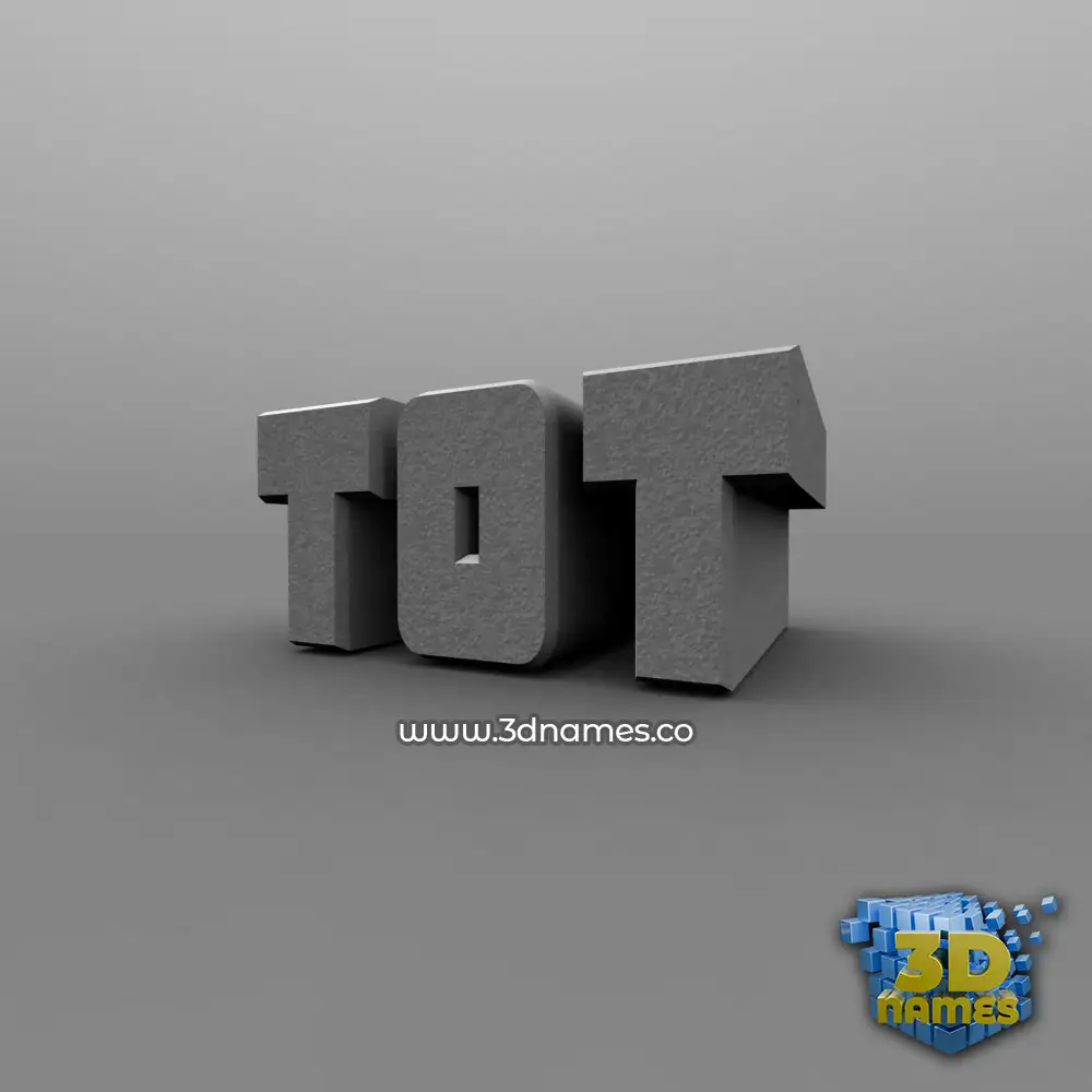 tot in Solid Grey style - 3D name wallpaper