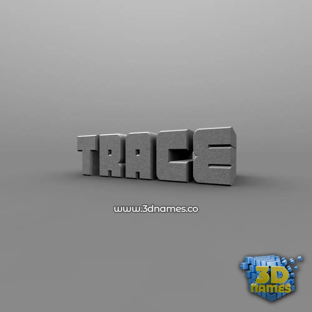 trace in Solid Grey style - 3D name wallpaper