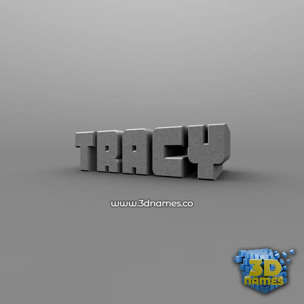 tracy in Solid Grey style - 3D name wallpaper