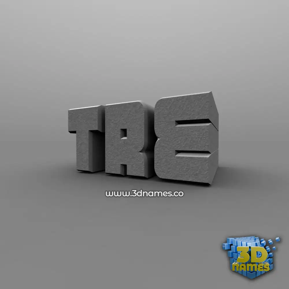 tre in Solid Grey style - 3D name wallpaper