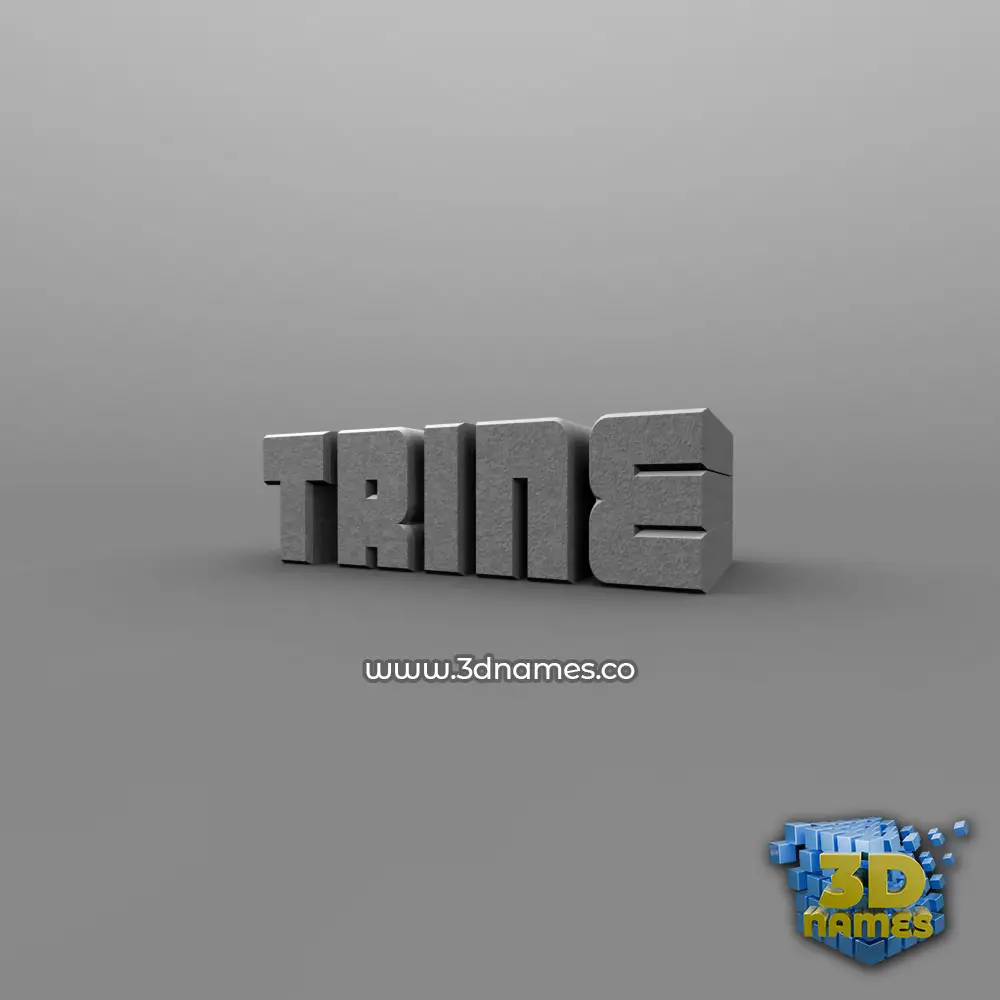 trine in Solid Grey style - 3D name wallpaper