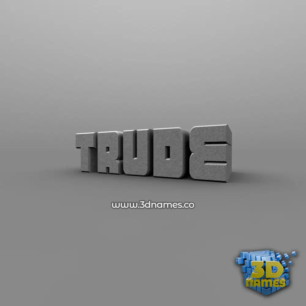 trude in Solid Grey style - 3D name wallpaper