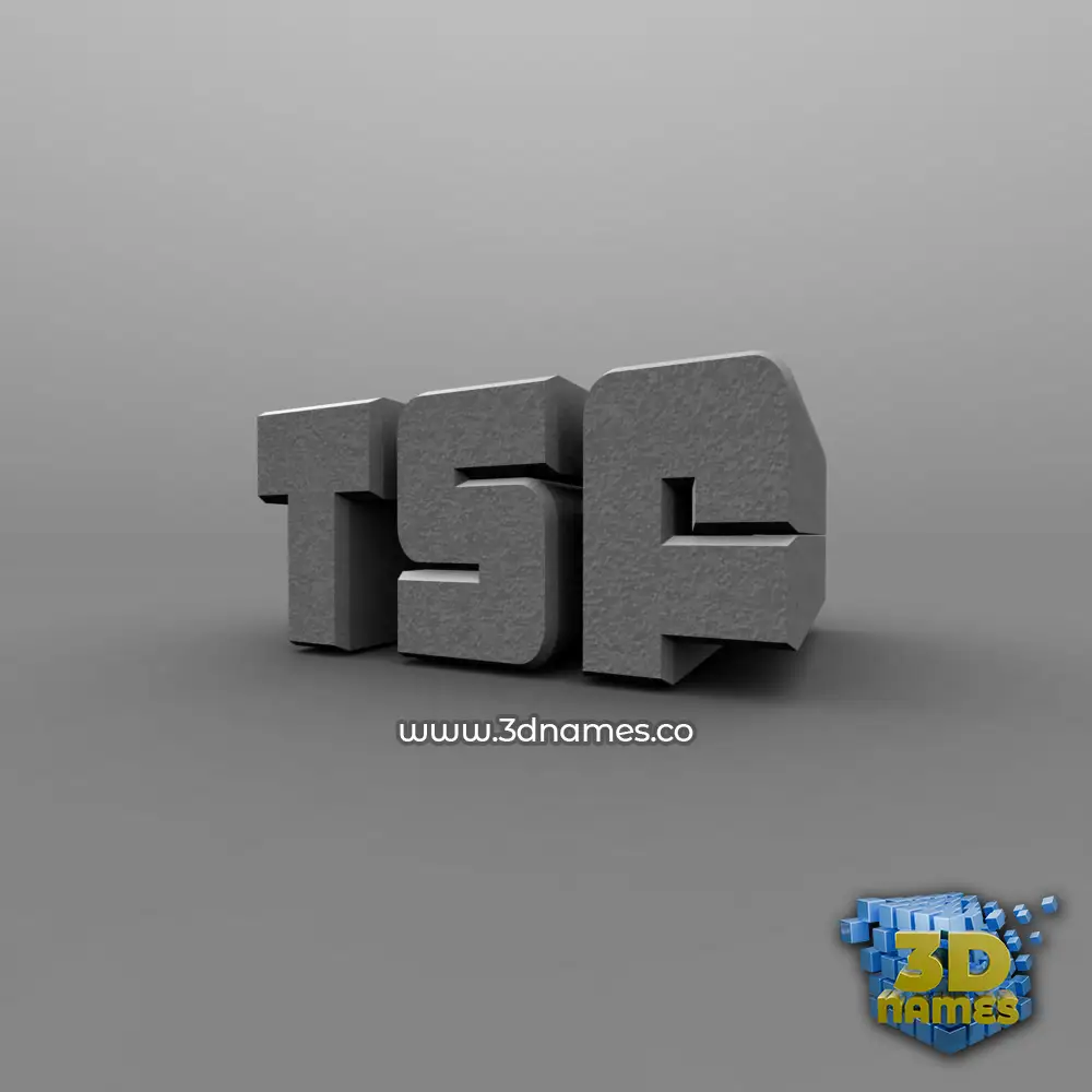 tsf in Solid Grey style - 3D name wallpaper