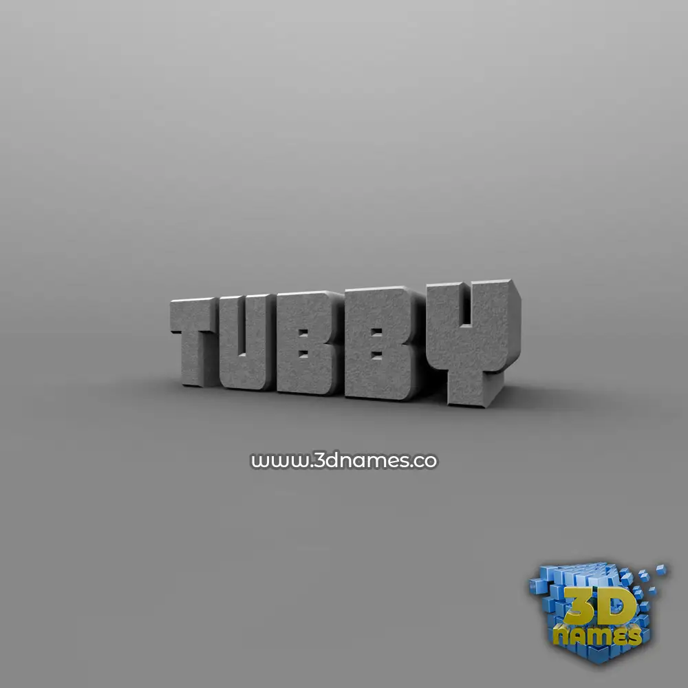 tubby in Solid Grey style - 3D name wallpaper