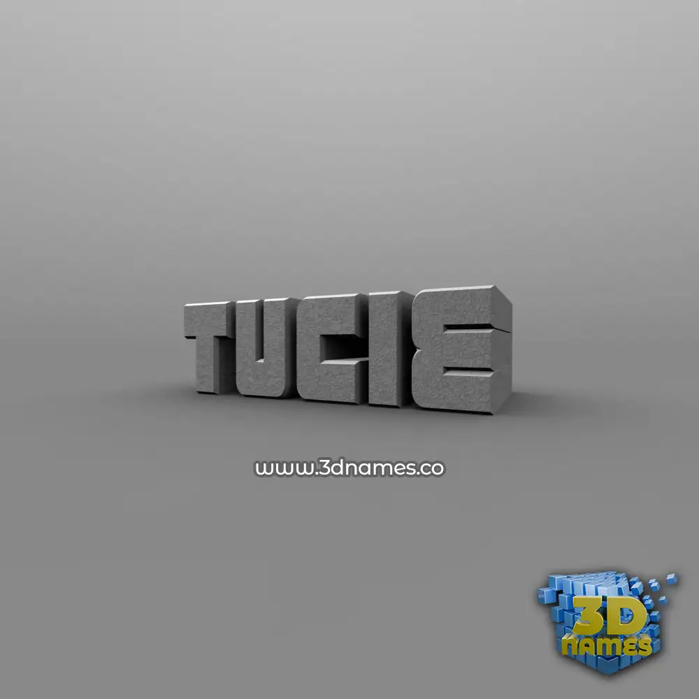 tucie in Solid Grey style - 3D name wallpaper