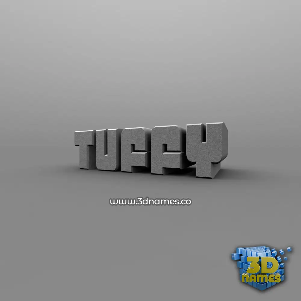 tuffy in Solid Grey style - 3D name wallpaper