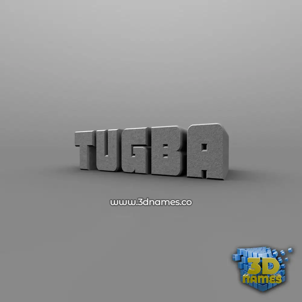 tugba in Solid Grey style - 3D name wallpaper