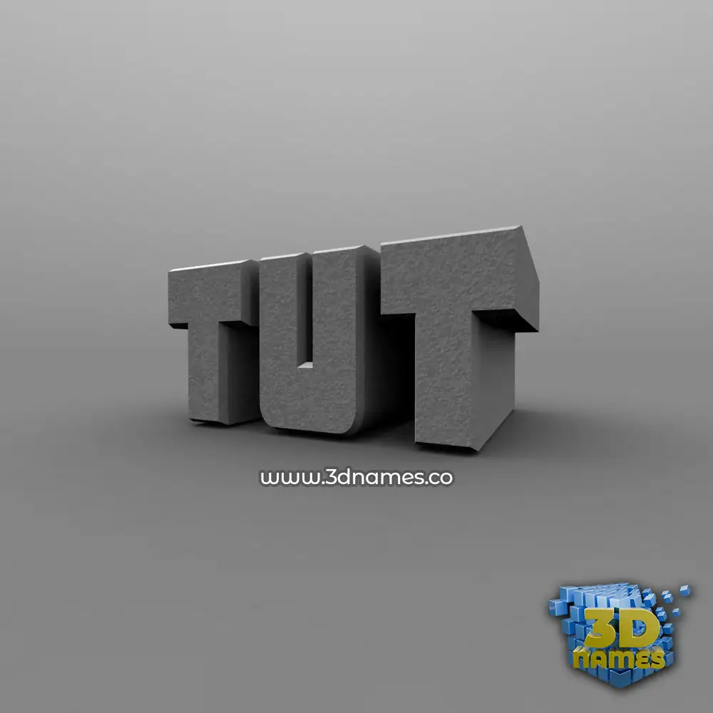 tut in Solid Grey style - 3D name wallpaper