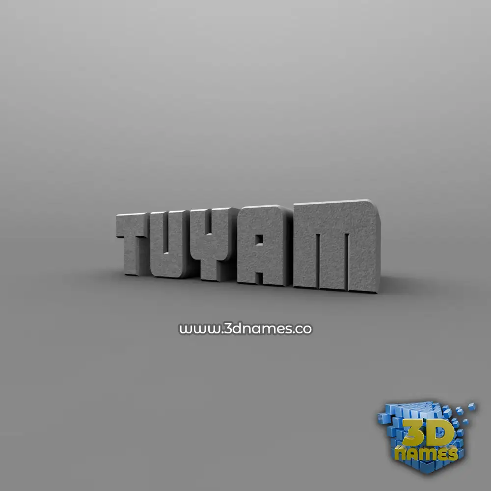 tuyam in Solid Grey style - 3D name wallpaper