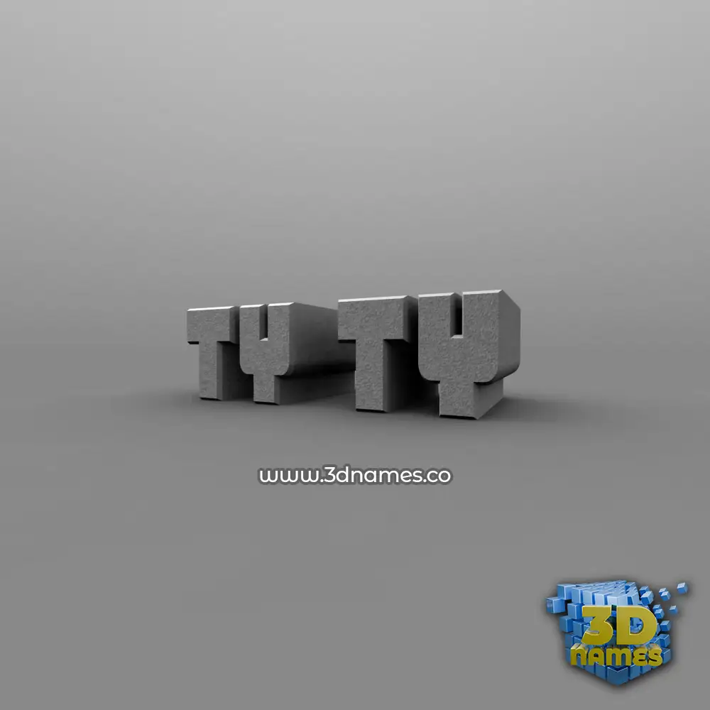 ty ty in Solid Grey style - 3D name wallpaper