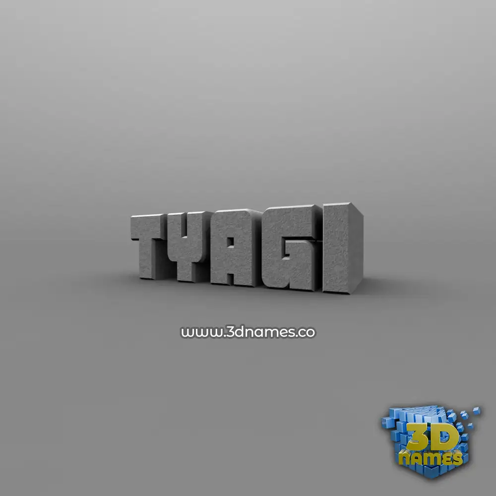 tyagi in Solid Grey style - 3D name wallpaper