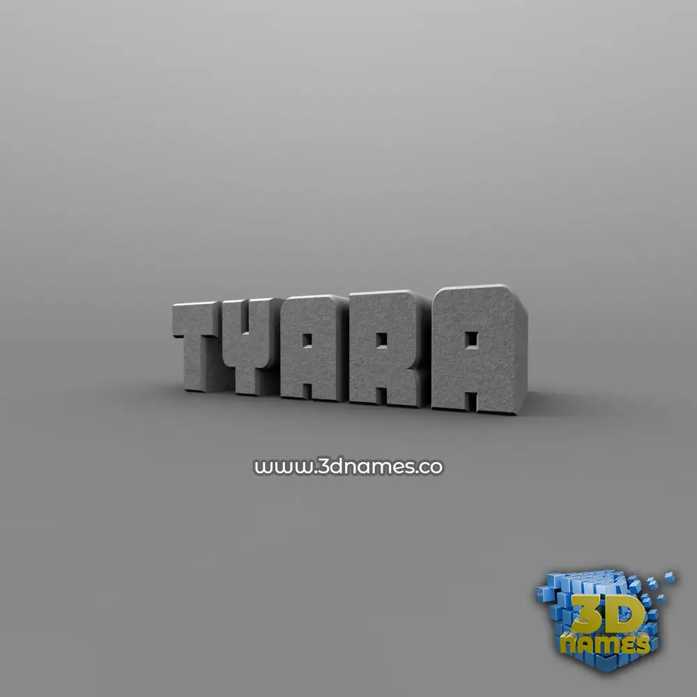 tyara in Solid Grey style - 3D name wallpaper