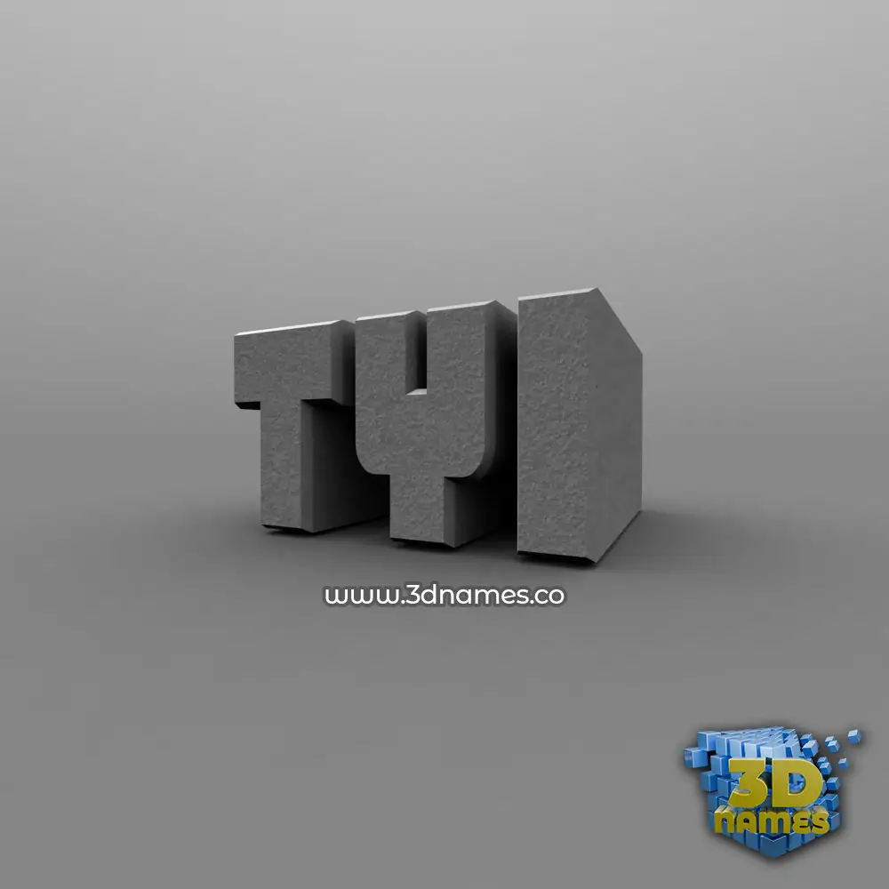 tyi in Solid Grey style - 3D name wallpaper
