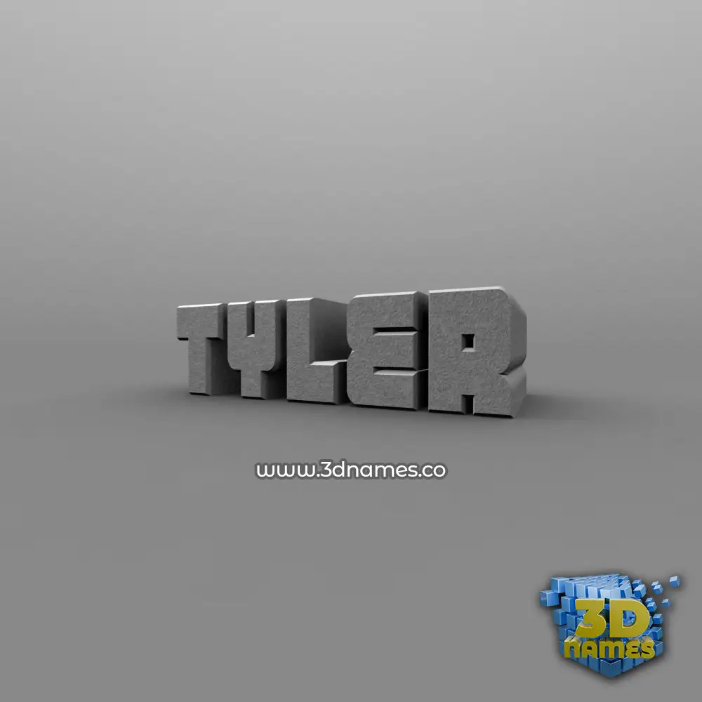 tyler in Solid Grey style - 3D name wallpaper