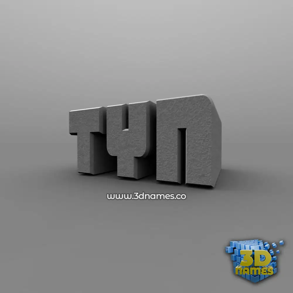 tyn in Solid Grey style - 3D name wallpaper