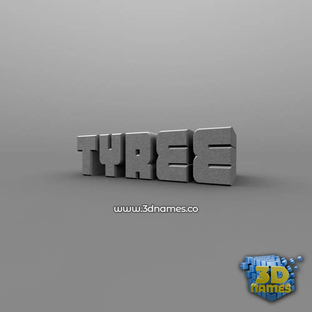 tyree in Solid Grey style - 3D name wallpaper