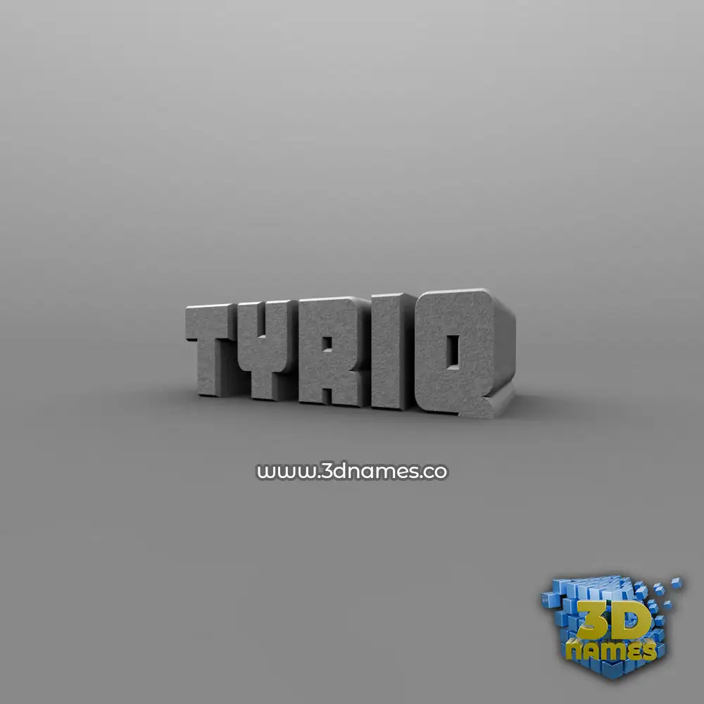 tyriq in Solid Grey style - 3D name wallpaper