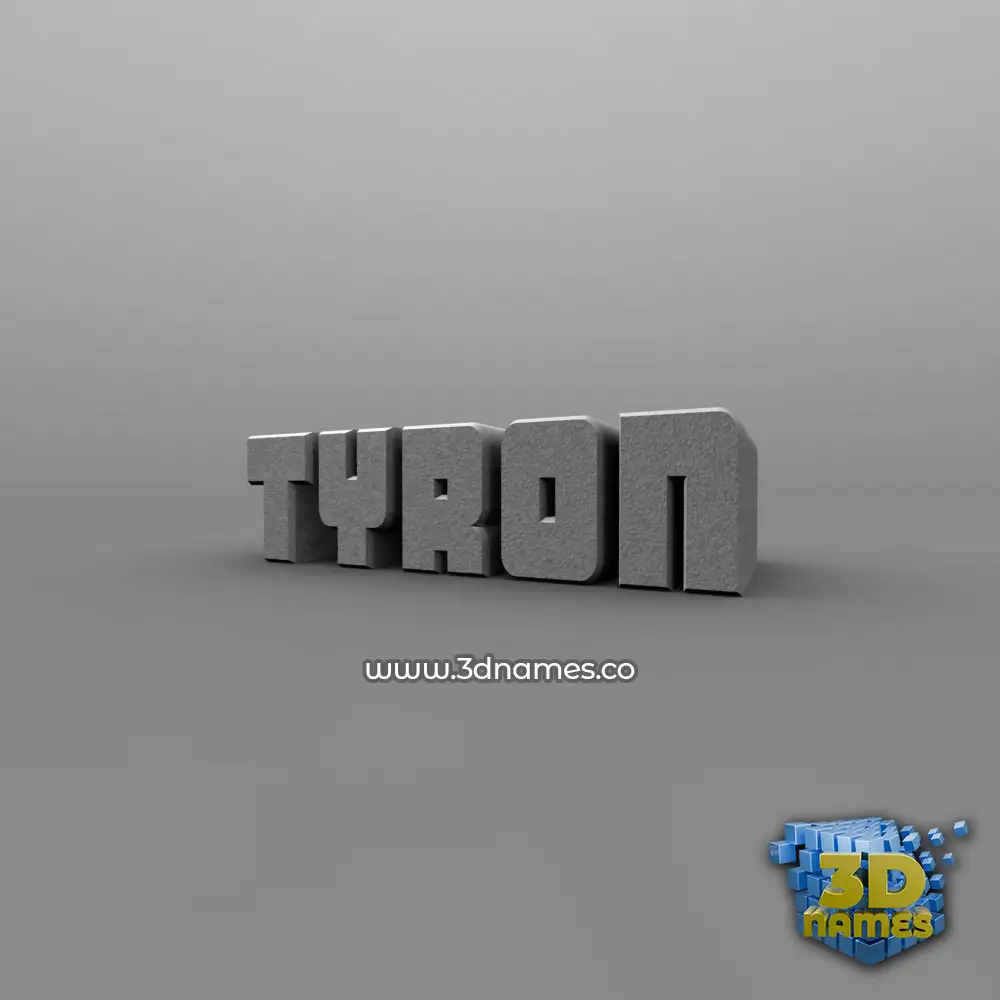 tyron in Solid Grey style - 3D name wallpaper