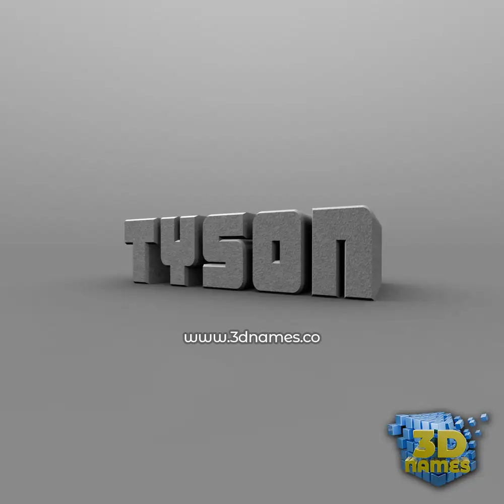 tyson in Solid Grey style - 3D name wallpaper