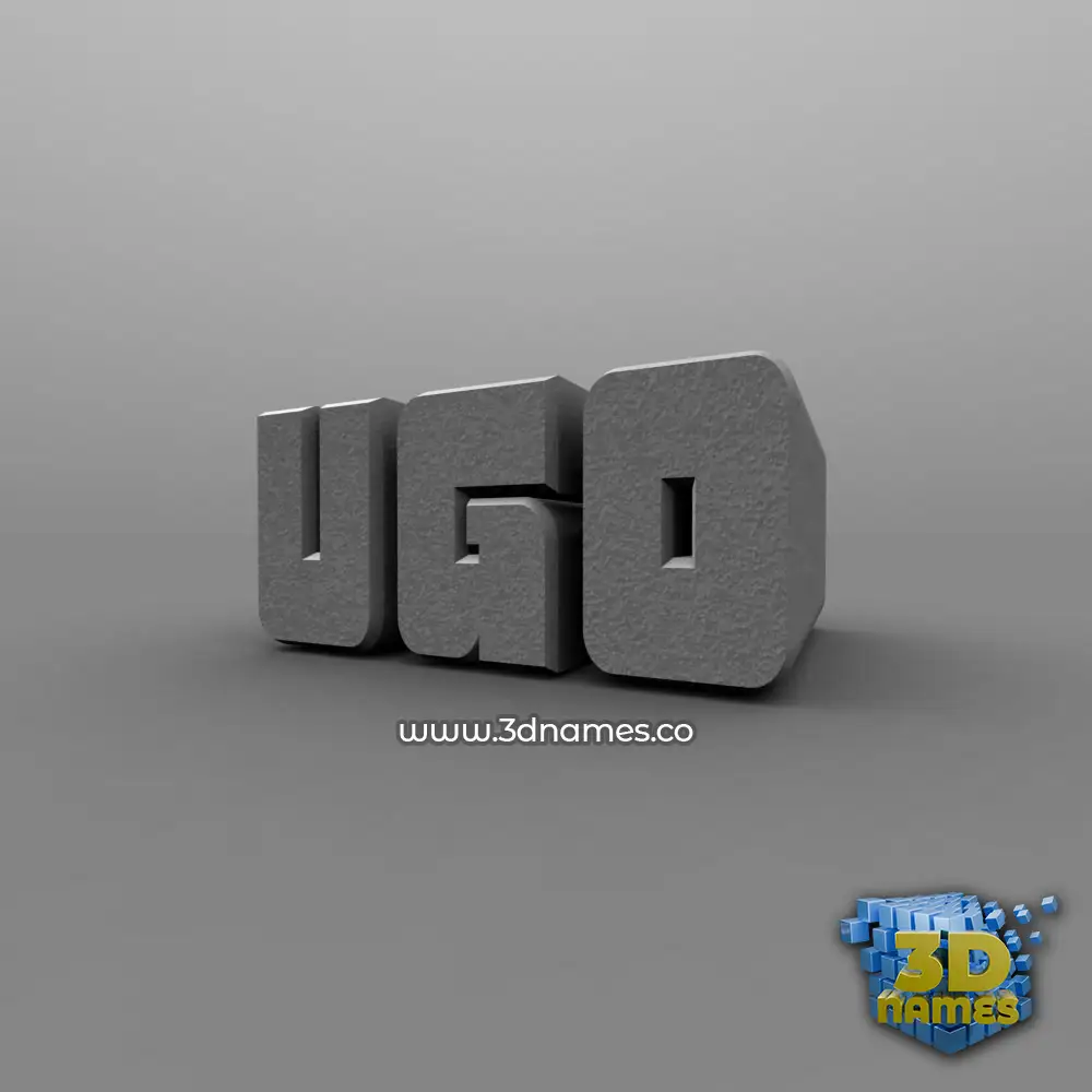 ugo in Solid Grey style - 3D name wallpaper