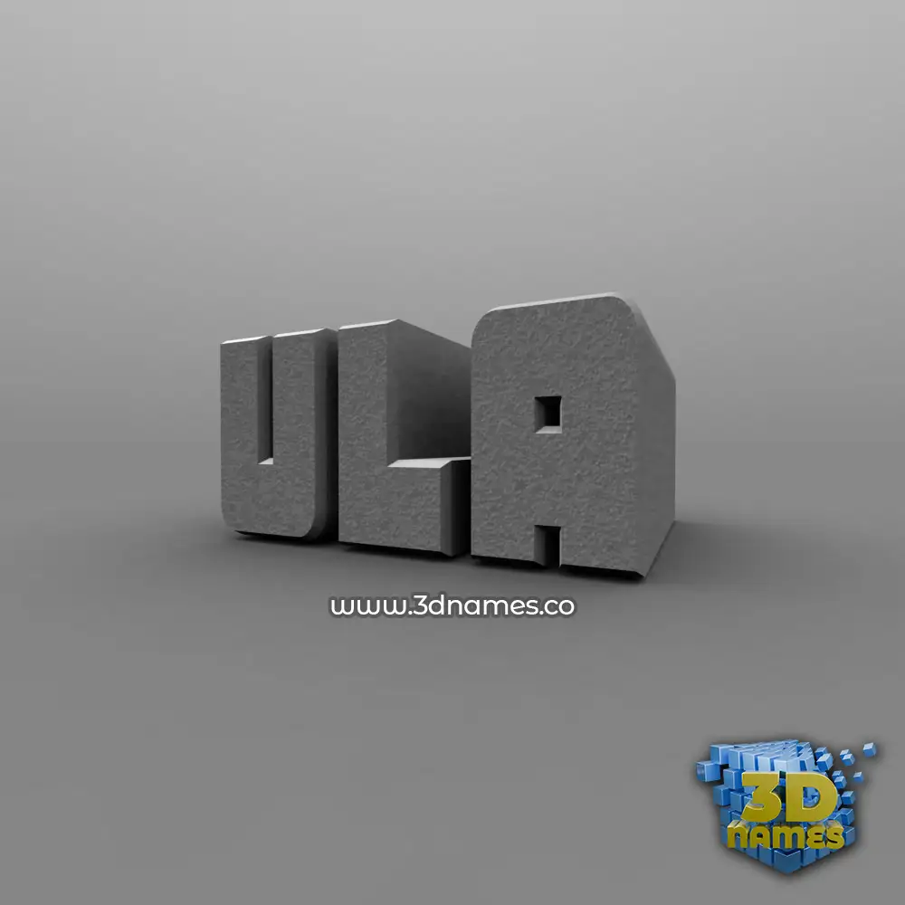 ula in Solid Grey style - 3D name wallpaper