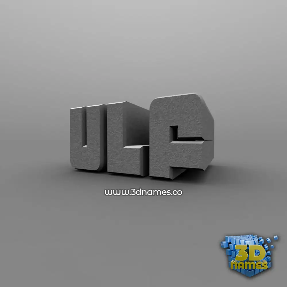 ulf in Solid Grey style - 3D name wallpaper