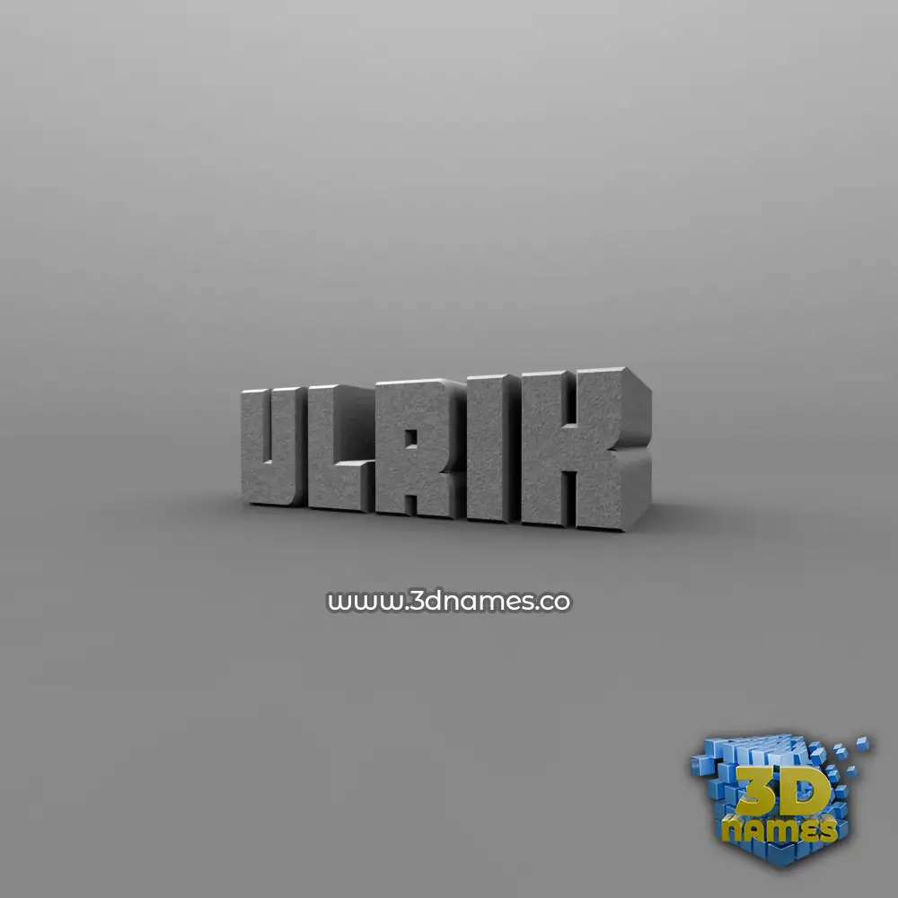 ulrik in Solid Grey style - 3D name wallpaper