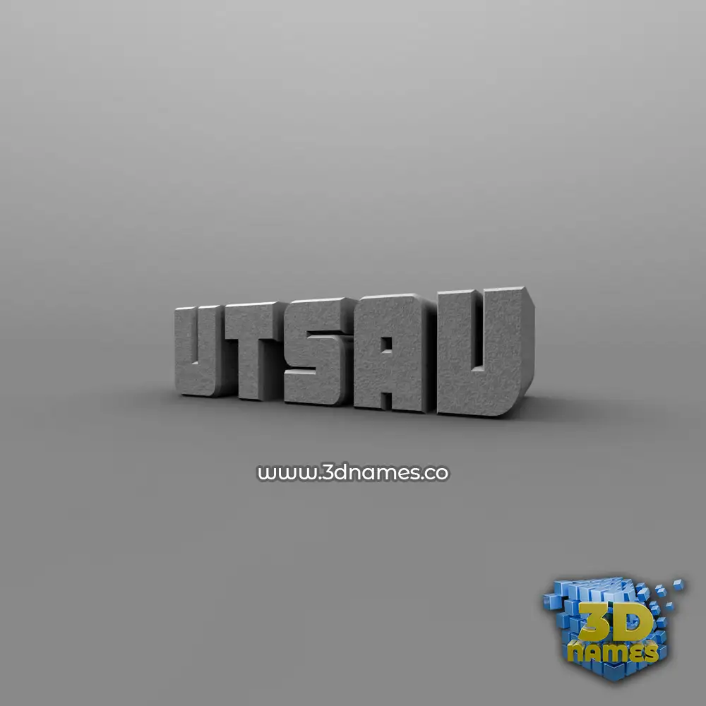utsav in Solid Grey style - 3D name wallpaper