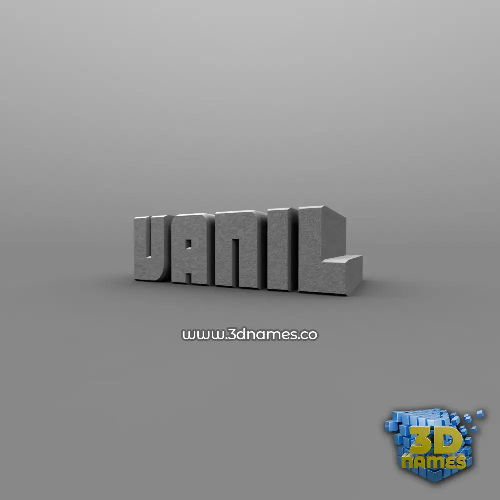 vanil in Solid Grey style - 3D name wallpaper