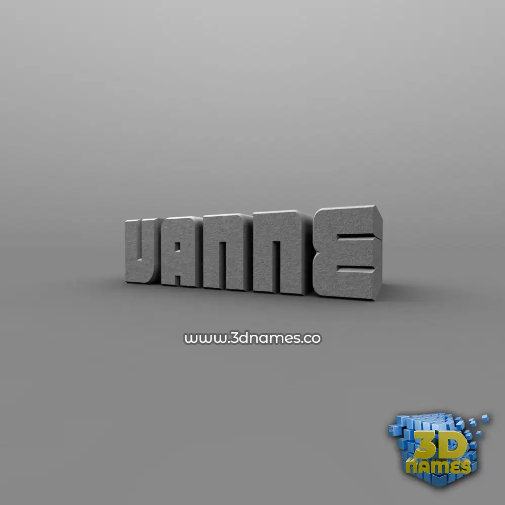 vanne in Solid Grey style - 3D name wallpaper